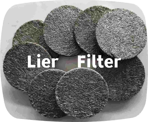 70um FeCrAl a aggloméré le feutre de fibre en métal utilisé dans l'industrie chimique