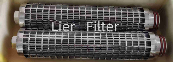 Cartouche filtrante plissée d'acier inoxydable de la résistance à la corrosion 15um dans la fibre synthétique